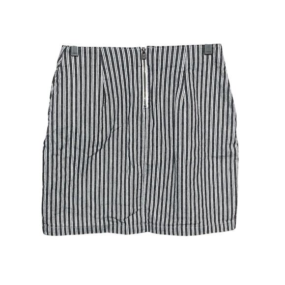 Hollister Ultra High Rise Striped A Line Mini Skirt Front Slits Pockets Womens S - Picture 3 of 7
